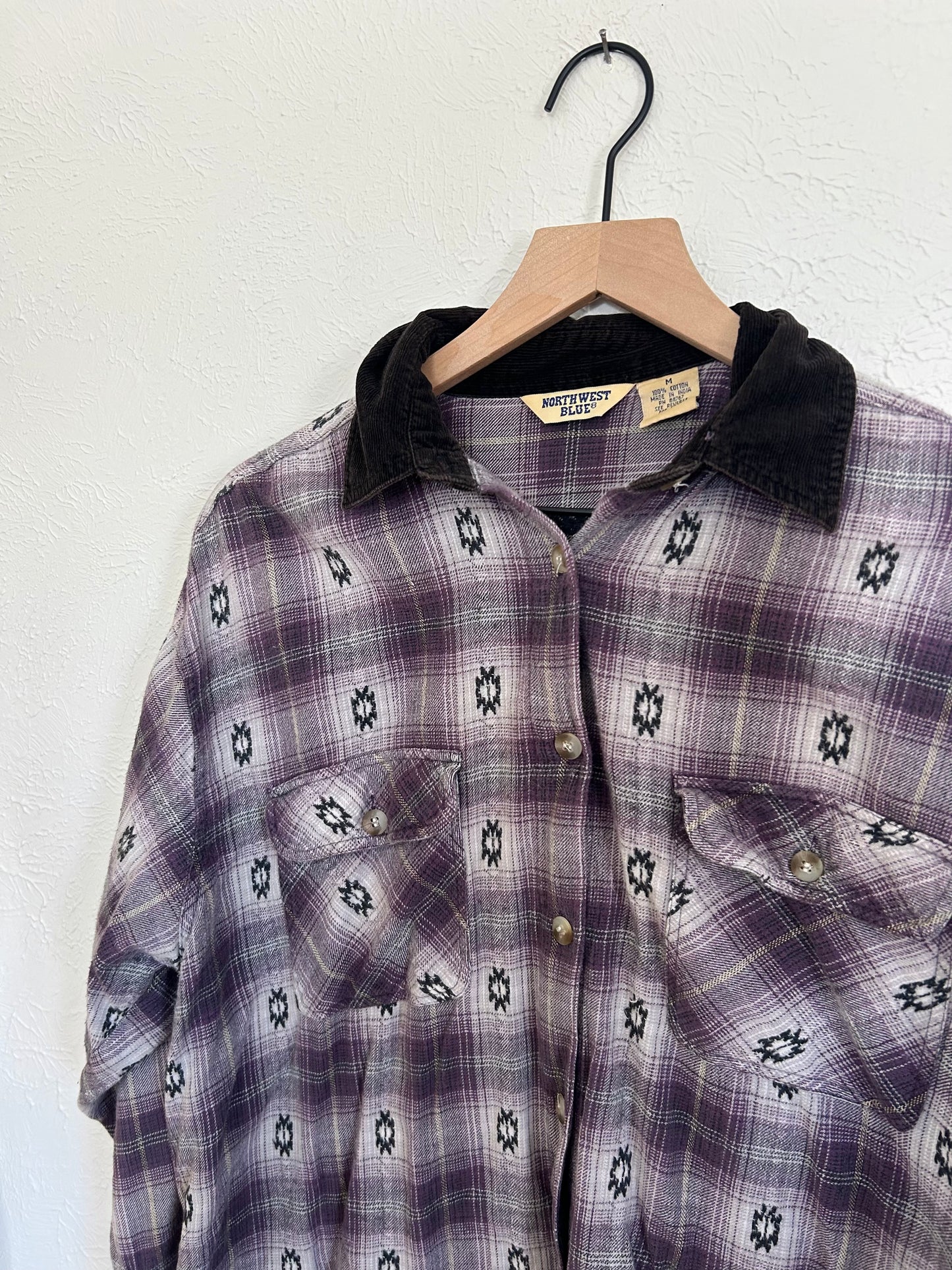 Corduroy Collared Purple Flannel (M)