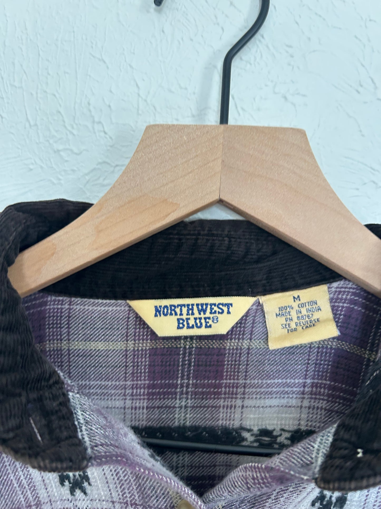 Corduroy Collared Purple Flannel (M)