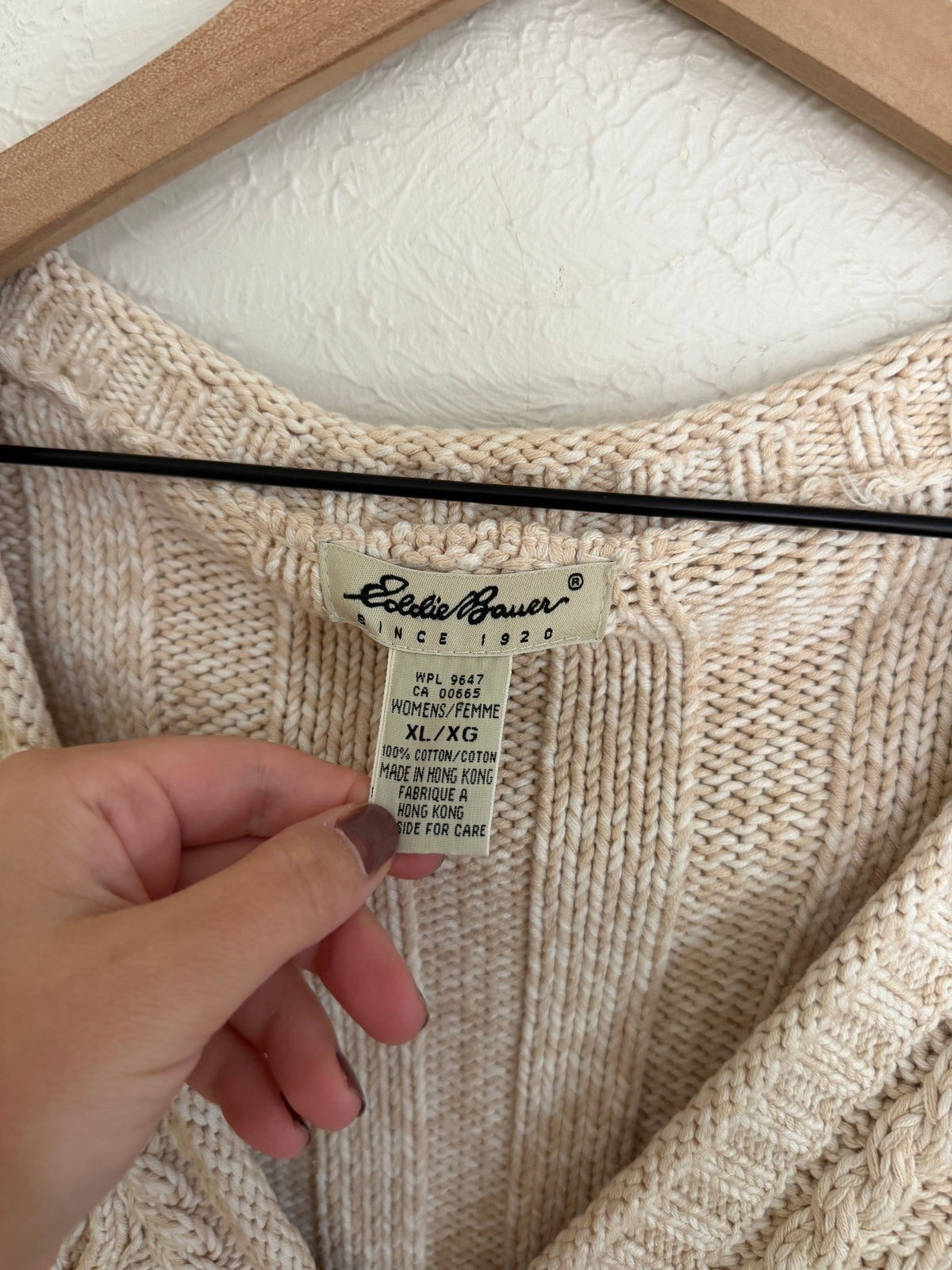 Eddie Bauer Cable Knit Vintage Vest (XL)
