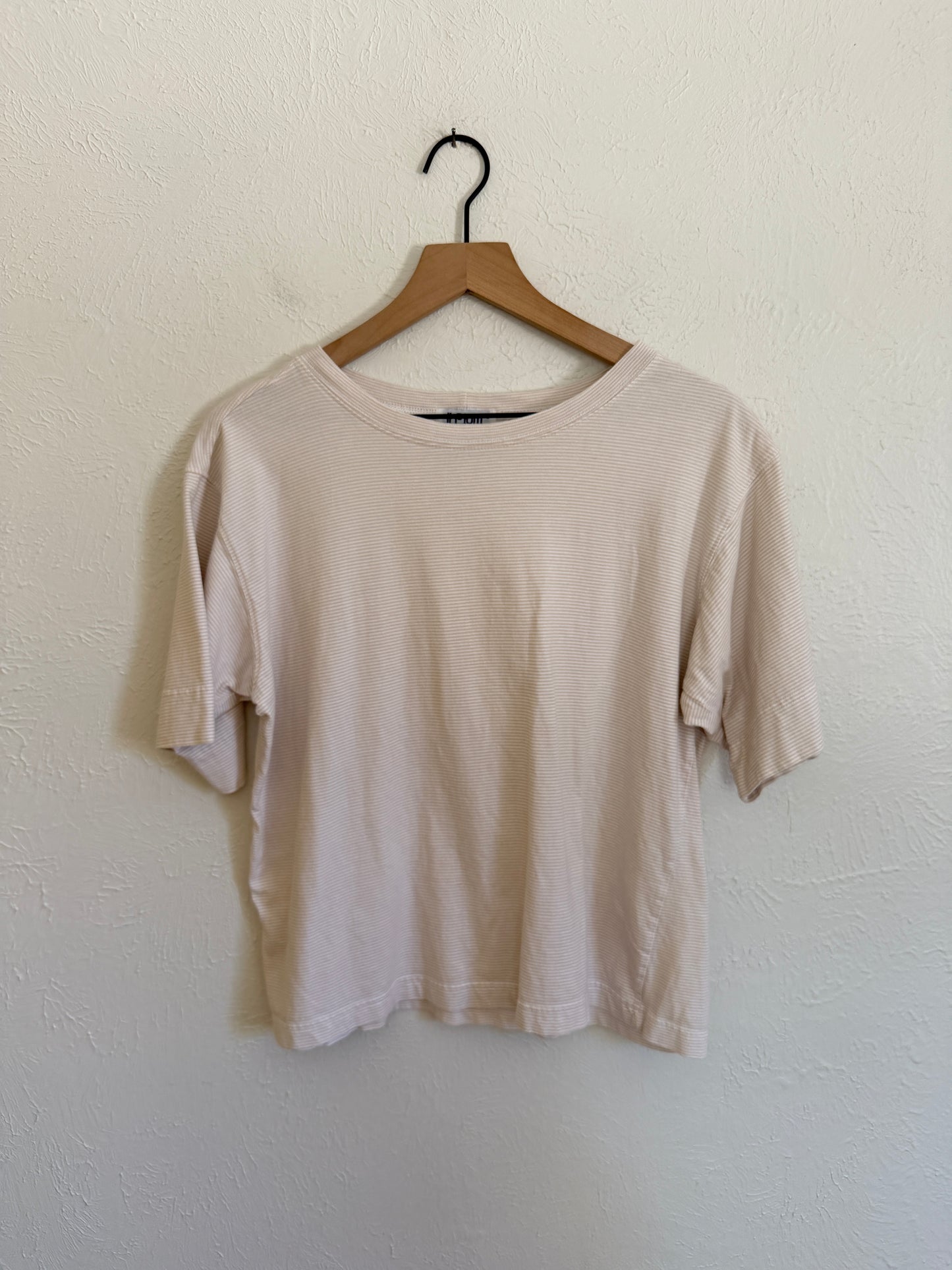 Vintage Pink Striped T-Shirt (L)