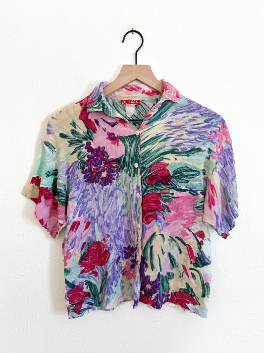 Vintage Floral Colorful Top (M)