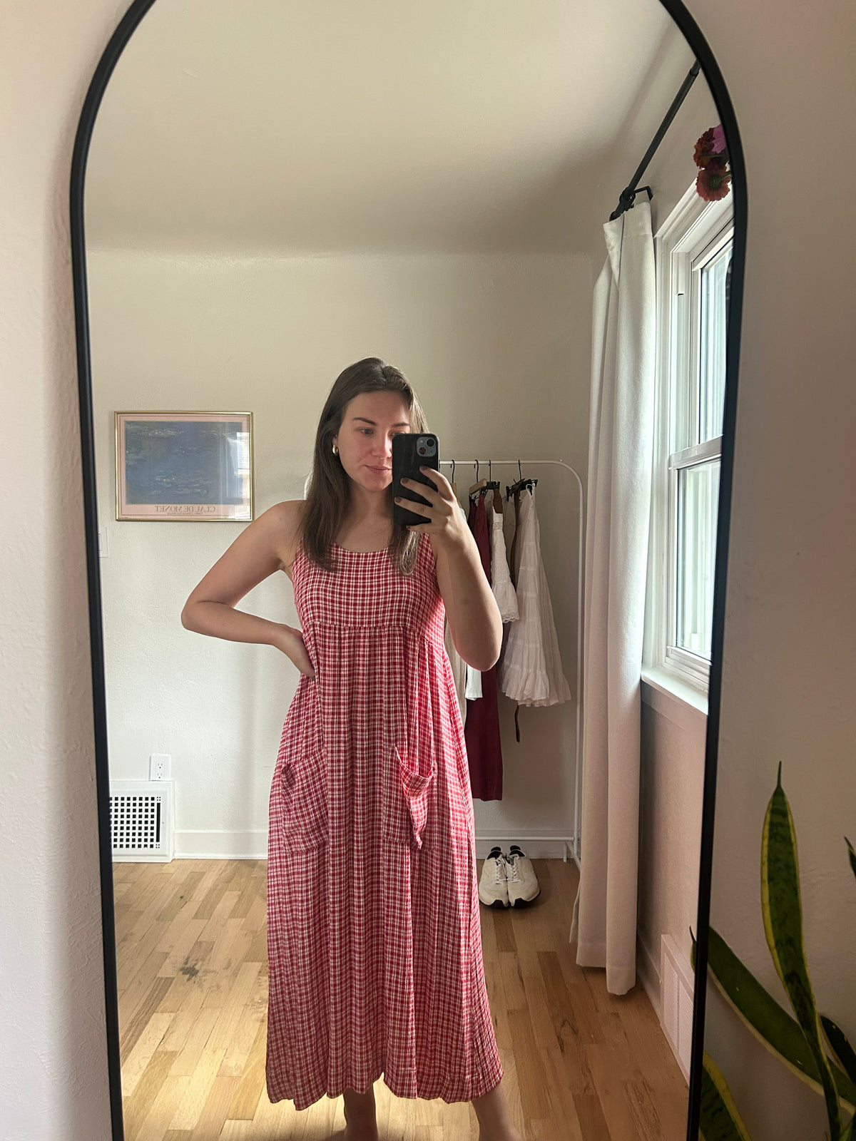 Vintage Coldwater Creek Red & White Gingham Dress (S)