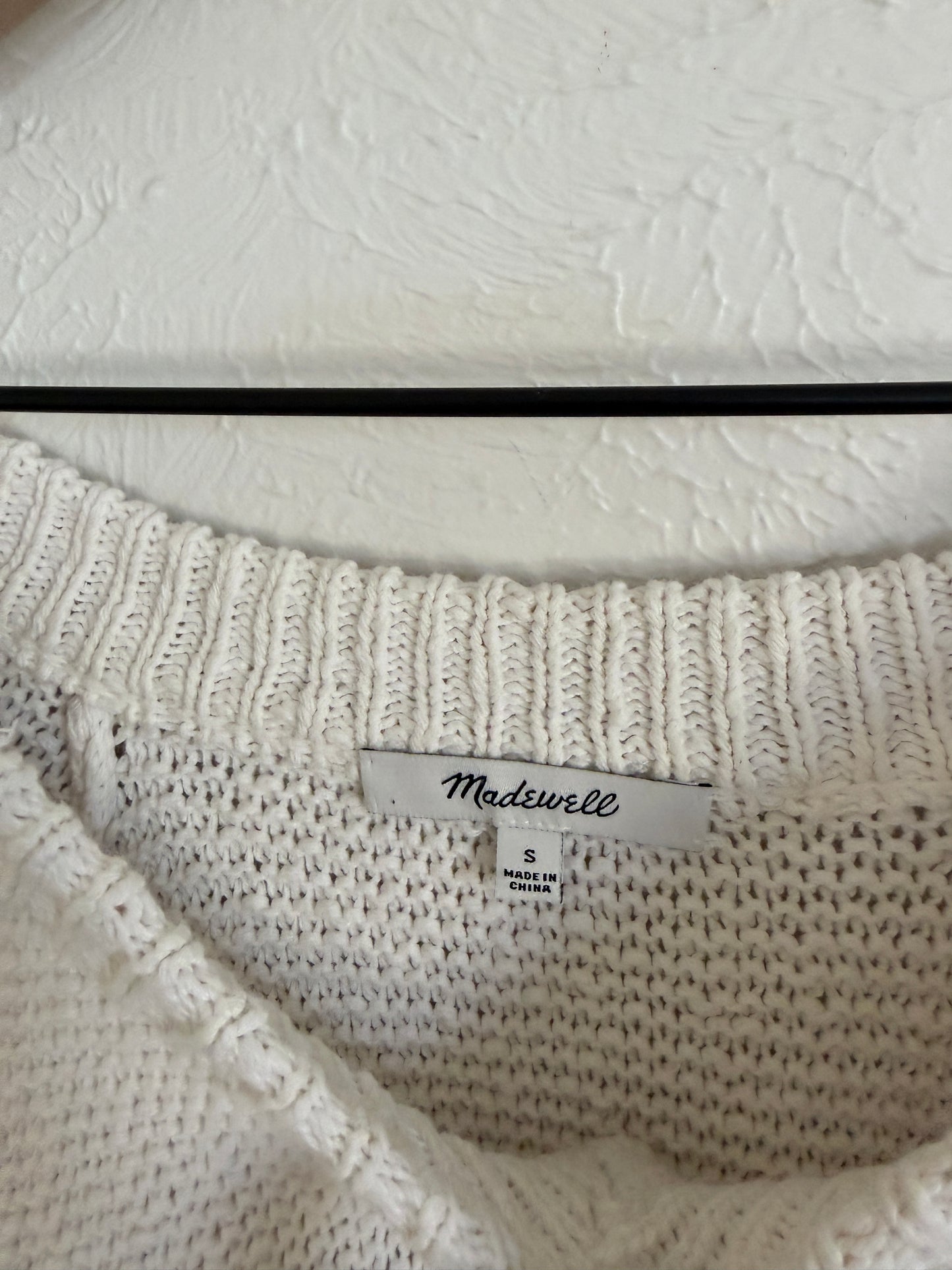 Madewell White Knit Sweater (S)
