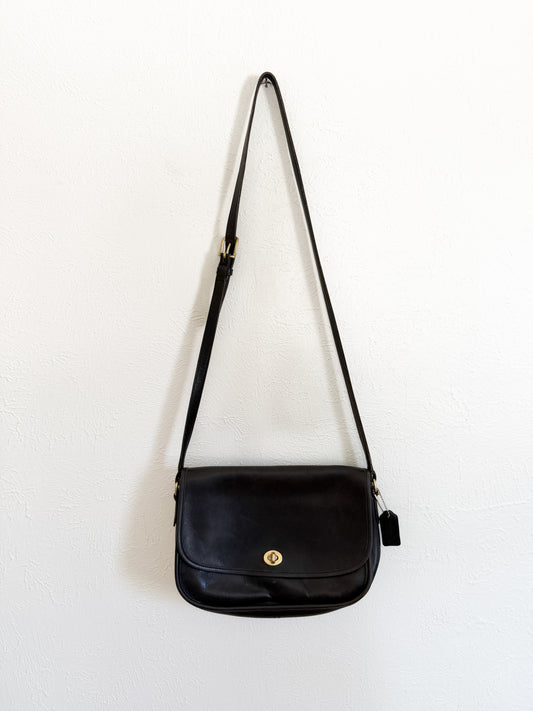 Coach 1996 Vintage Black Leather City Bag