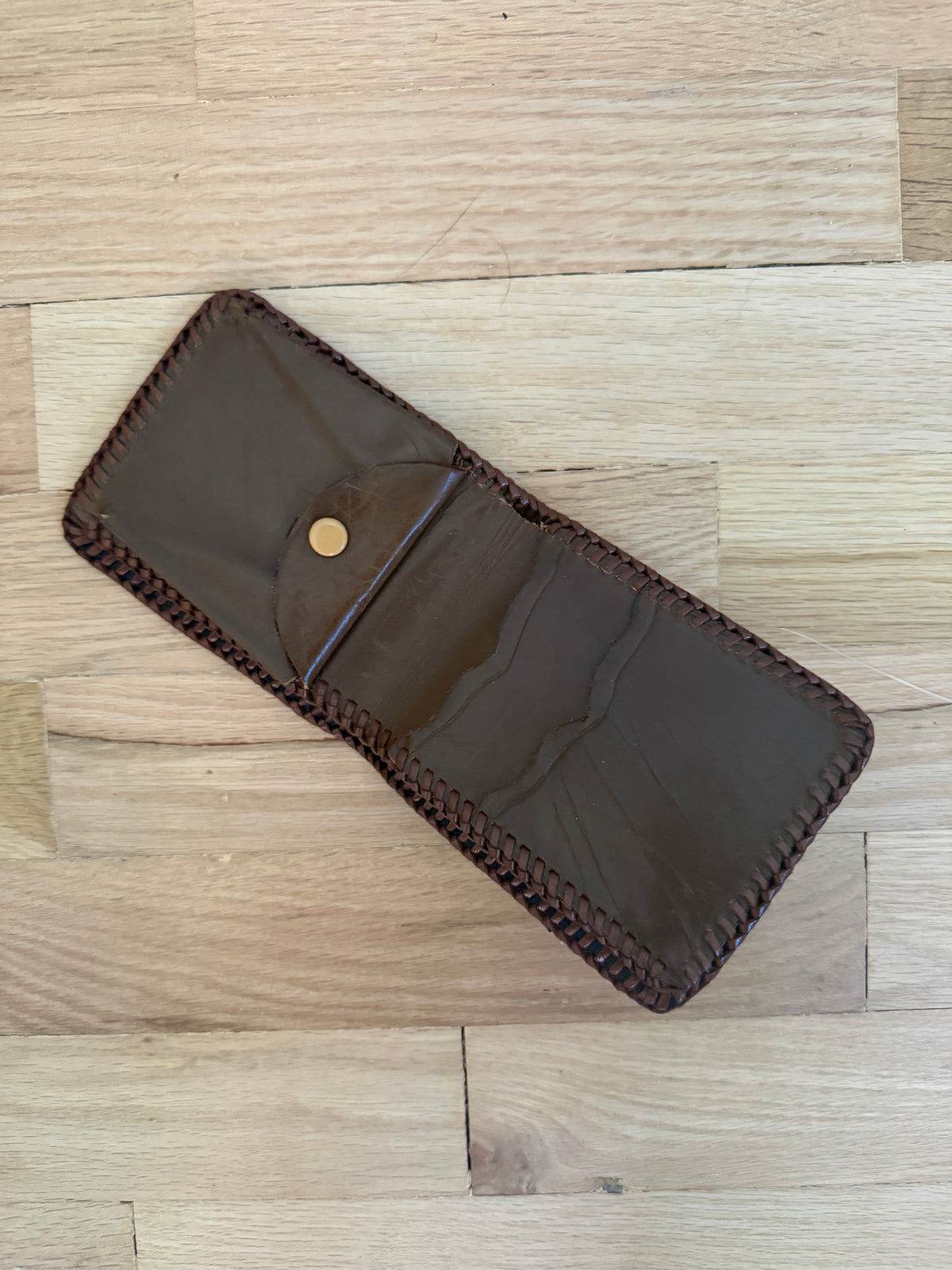 Vintage Leather Tooled Floral Wallet