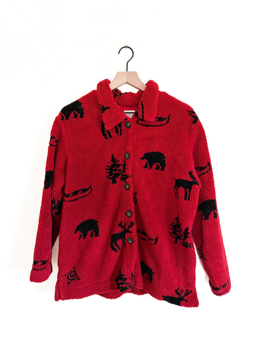 Coldwater Creek Red Nature Vintage Jacket (S/M)