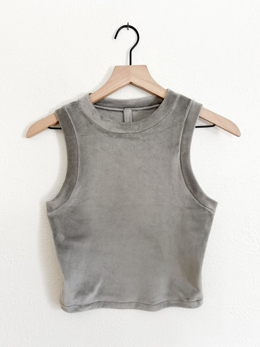 Skims Velour Grey Tank (M)