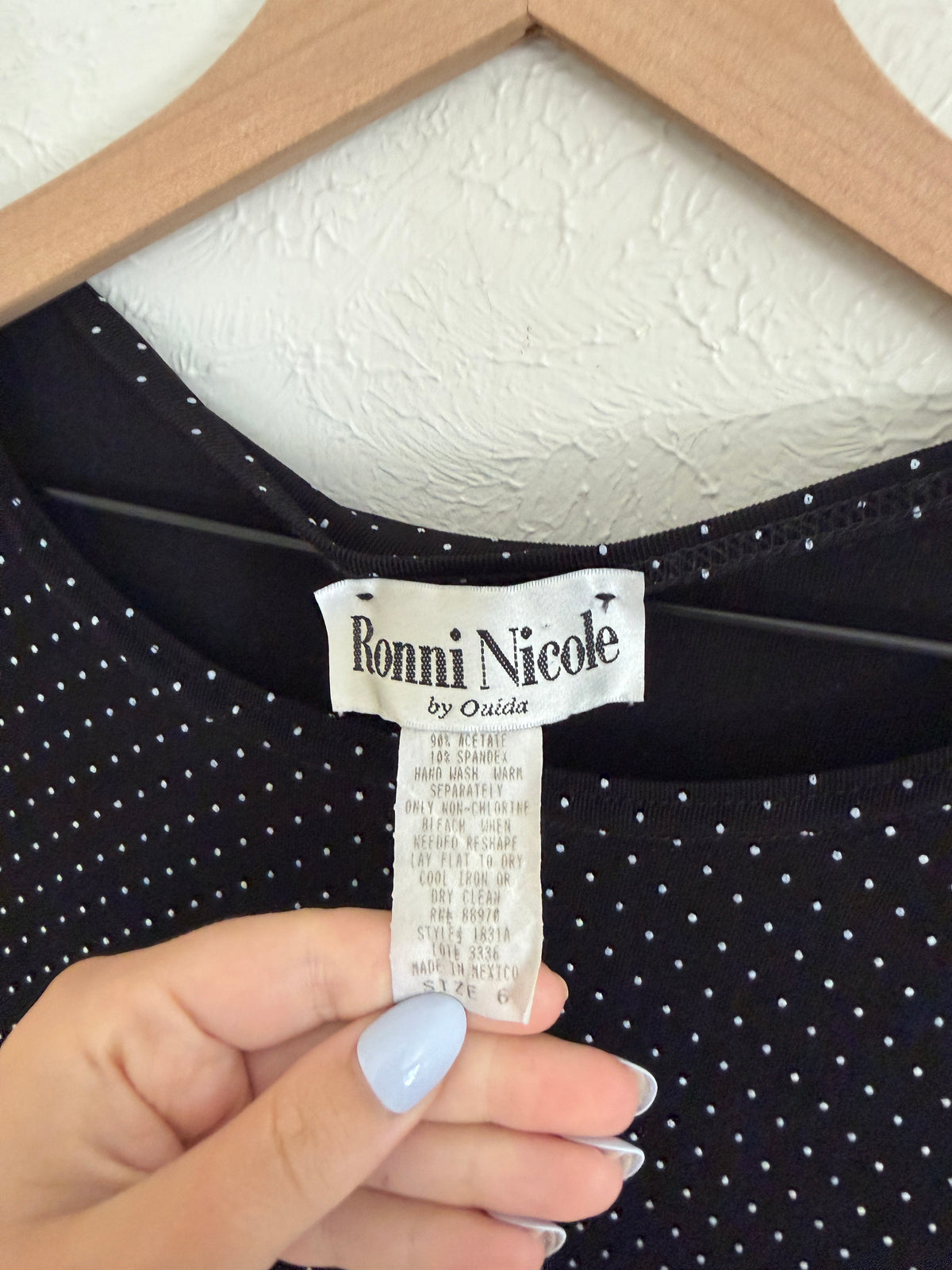 Ronni Nicole Polka Dot Long Vintage Tank (M)