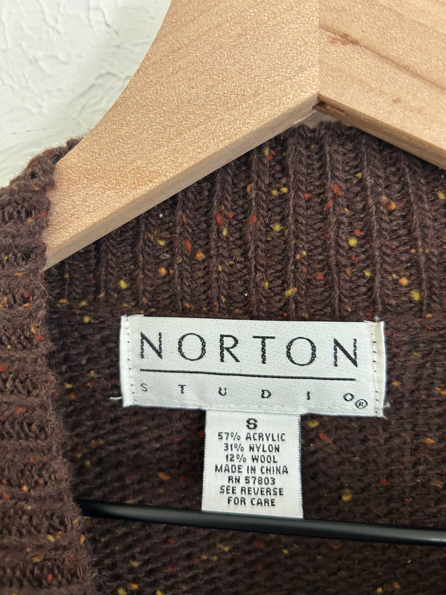 Vintage Norton Speckeld Leaf Sweater (S)