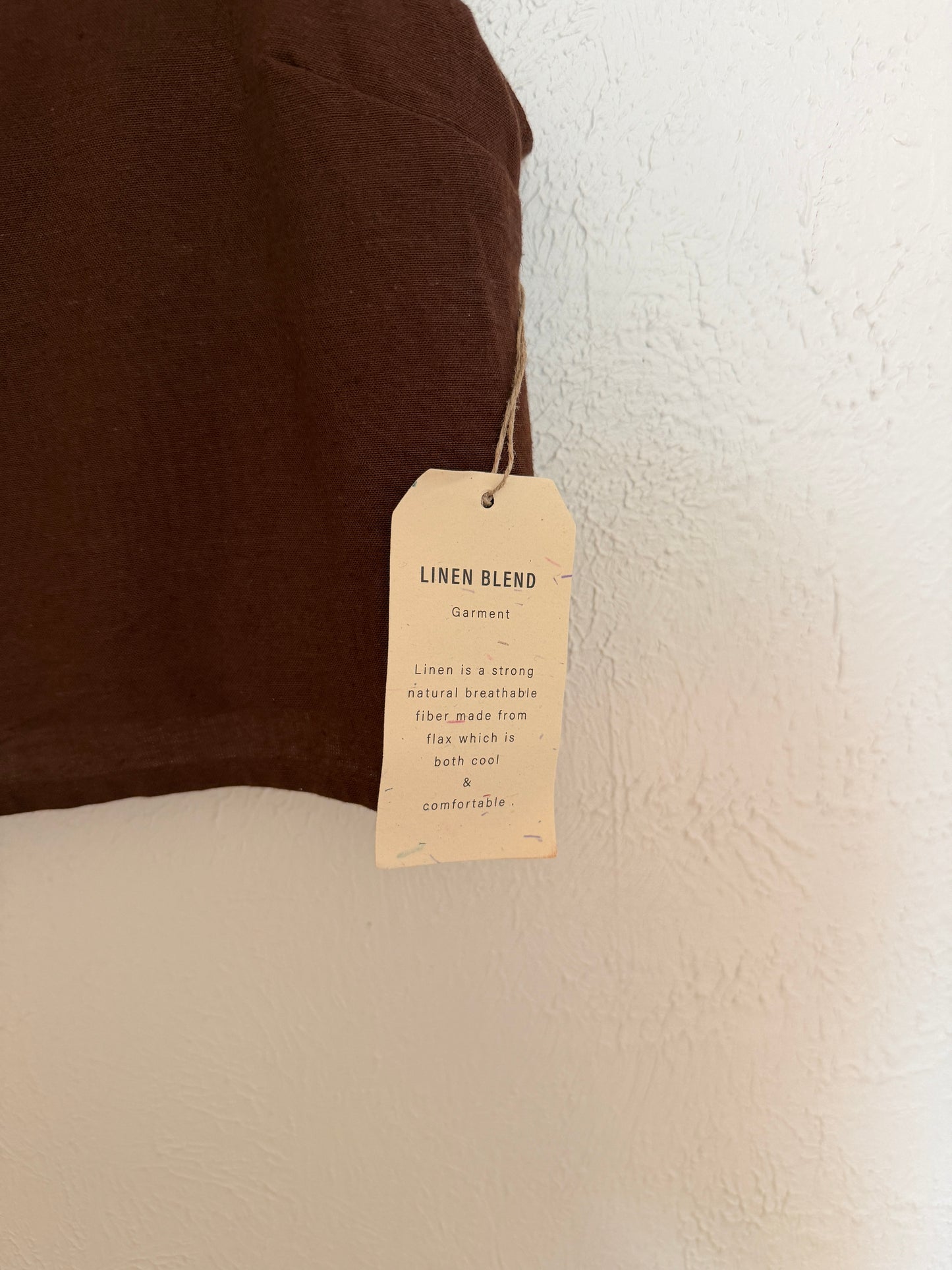 NWT Brown Linen Tank (S)