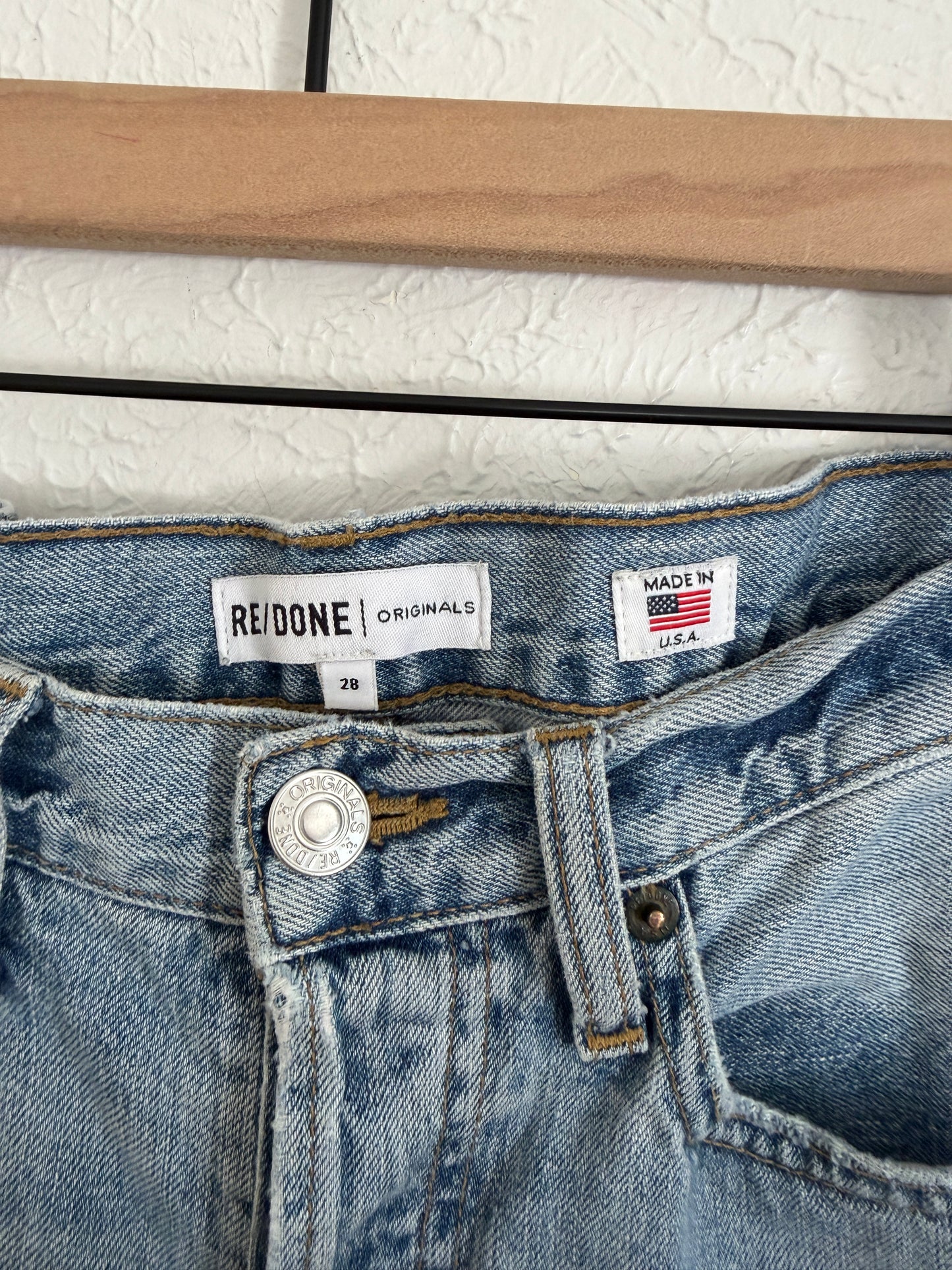 Re/Done High Rise Crop Flare Jeans (4/6)