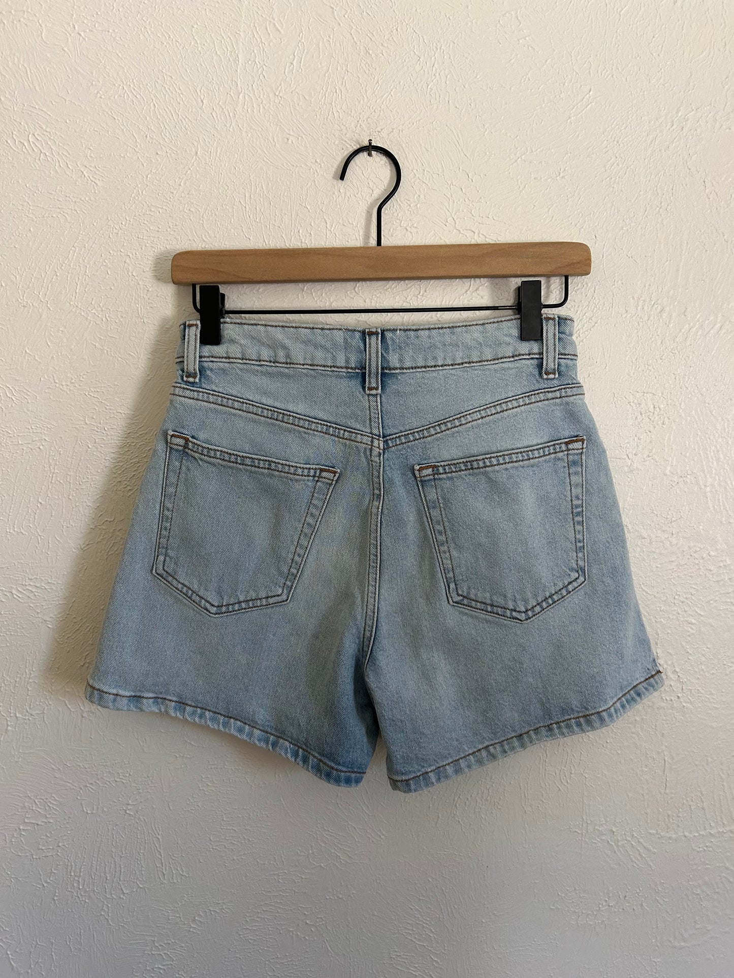 Reformation Norah Stretch High Rise Denim Shorts (2)