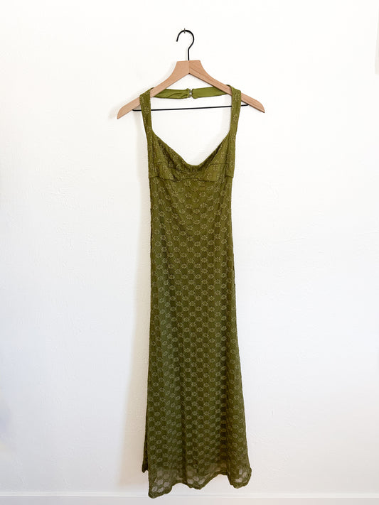 NWT Bardot Anthropologie Mariko Halter Neck Maxi Dress (S)