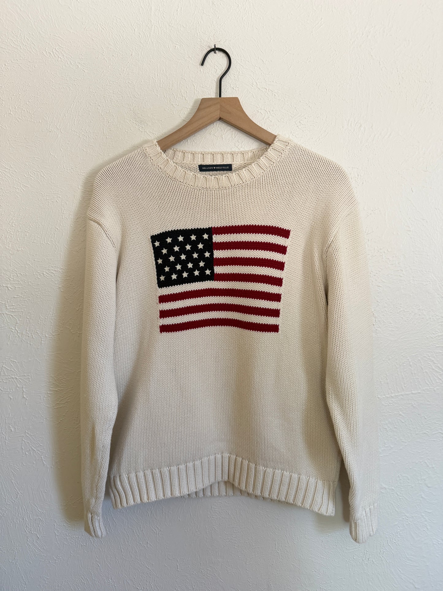 Brandy Melville Flag Sweater (S/M)