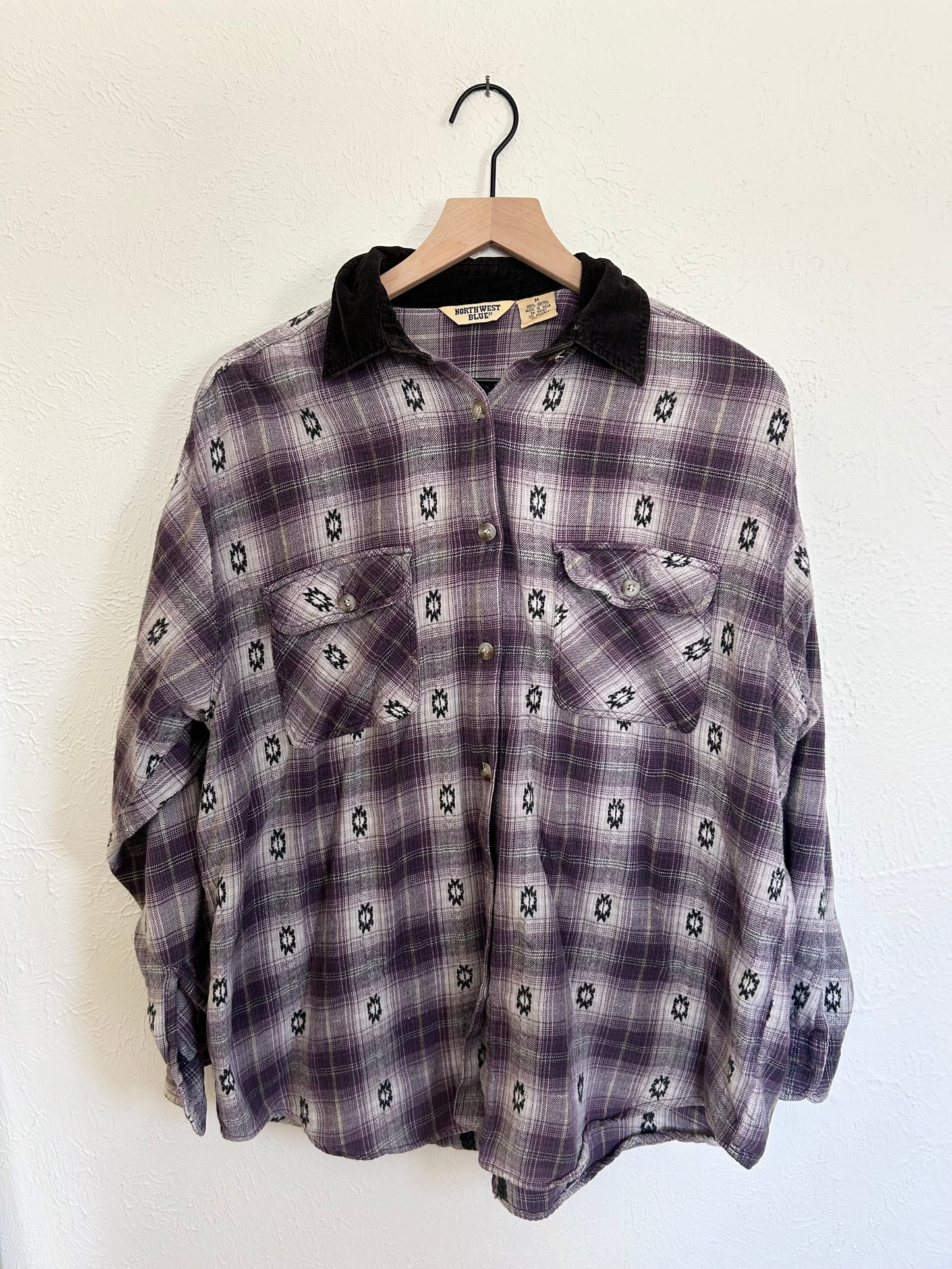 Corduroy Collared Purple Flannel (M)