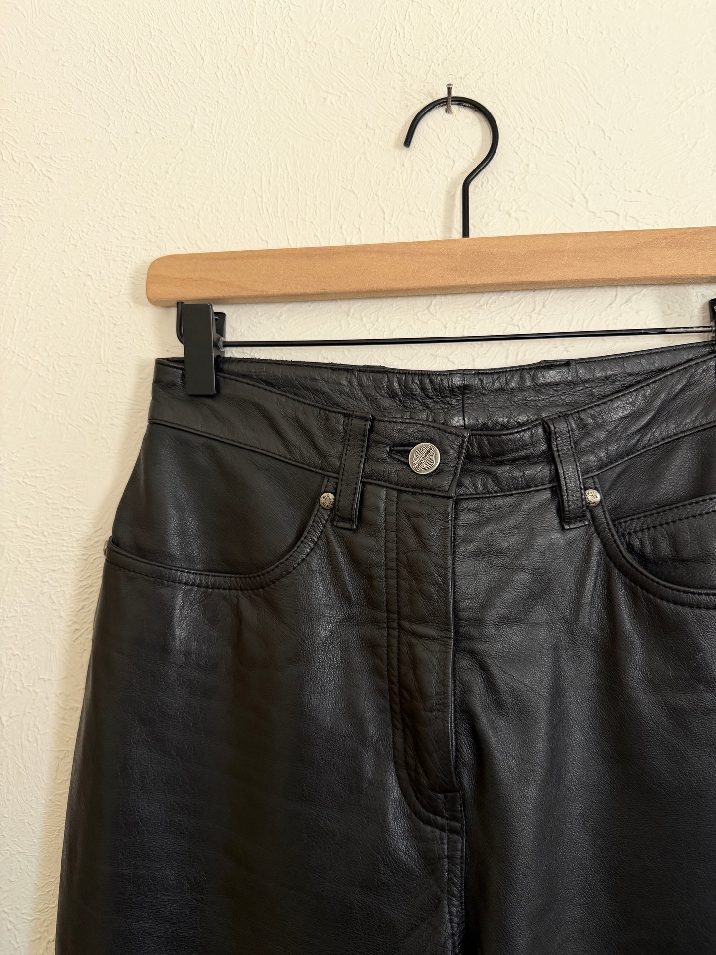 Harley Davidson Black Genuine Leather Pants (6)