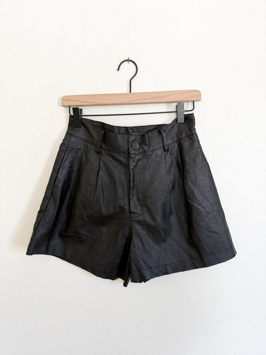 Charlie Holiday Black Pleather Shorts (6)