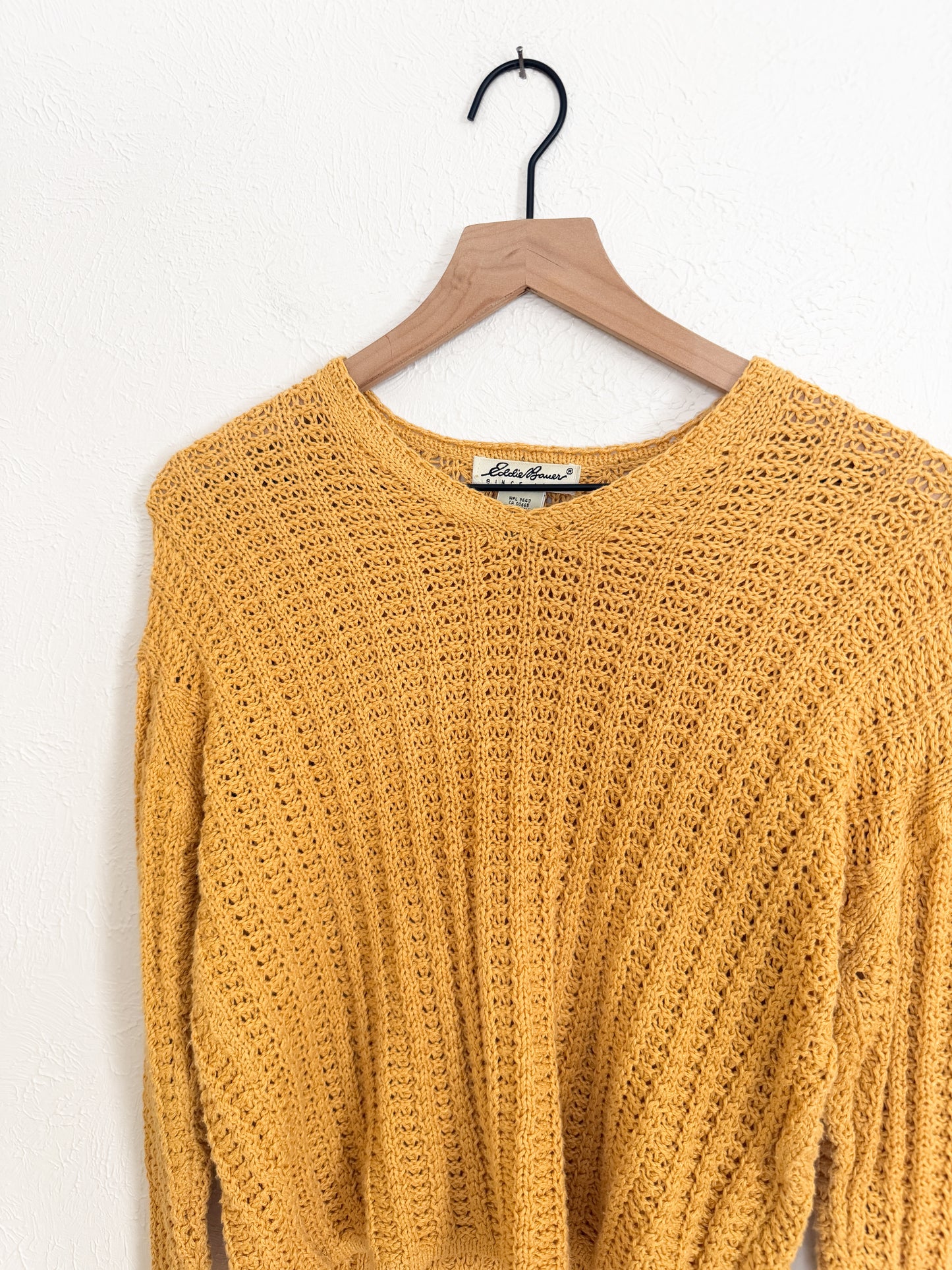 Eddie Bauer Vintage Mustard Knit Sweater (M)
