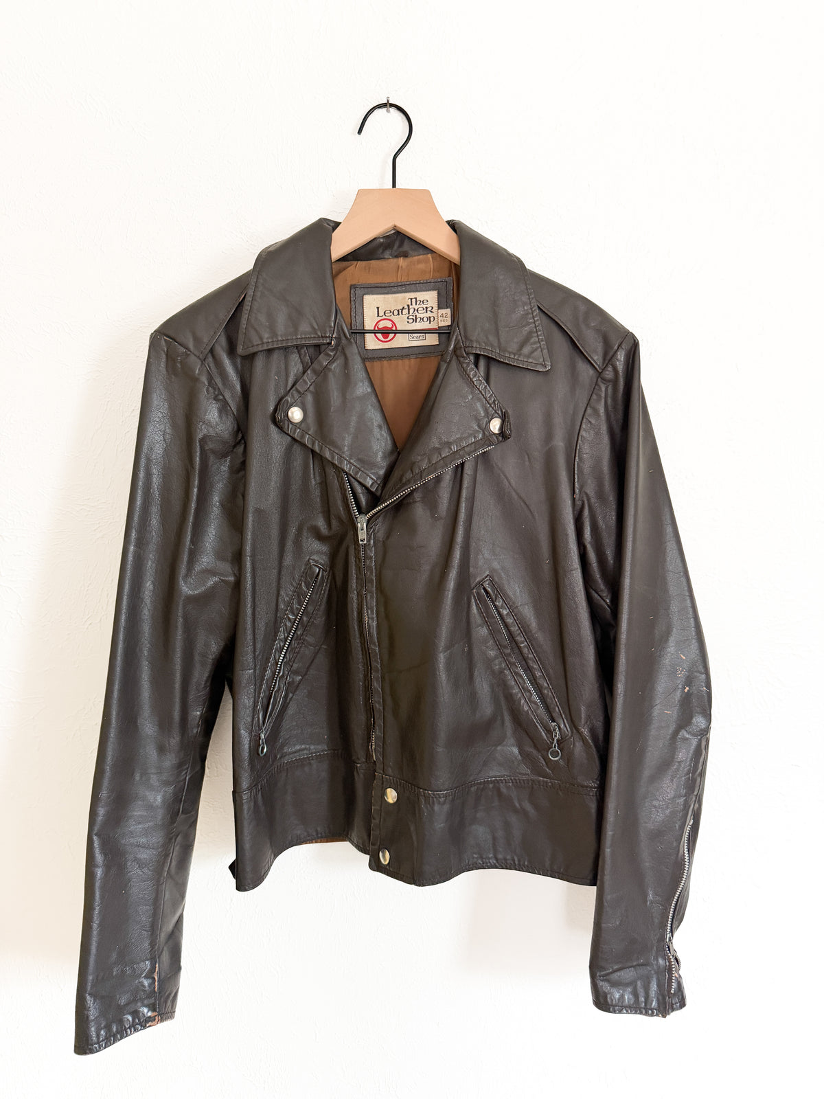 Brown Vintage Sears Leather Jacket (M)