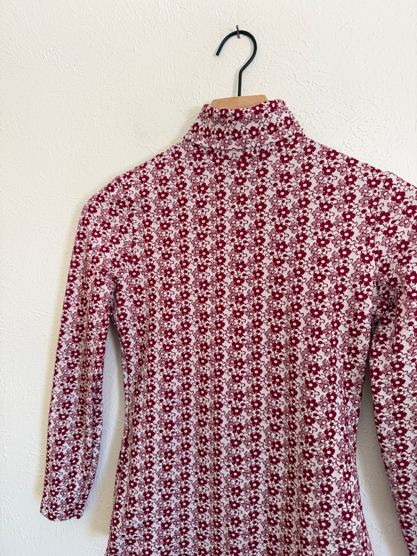 Vintage Floral Turtleneck Bodysuit (XS)