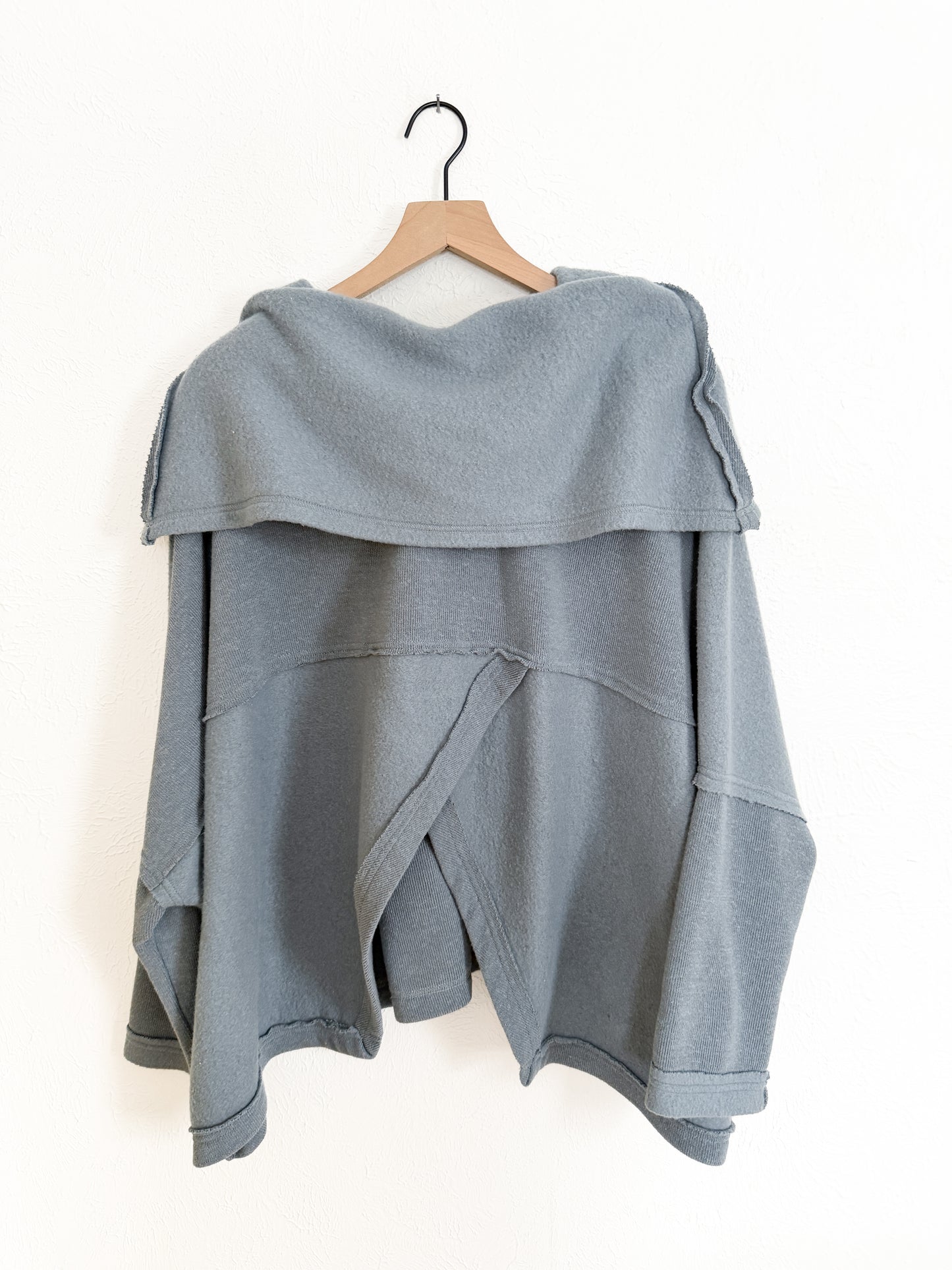 Free People ‘Huntington’ Blue Fleece Top (M)