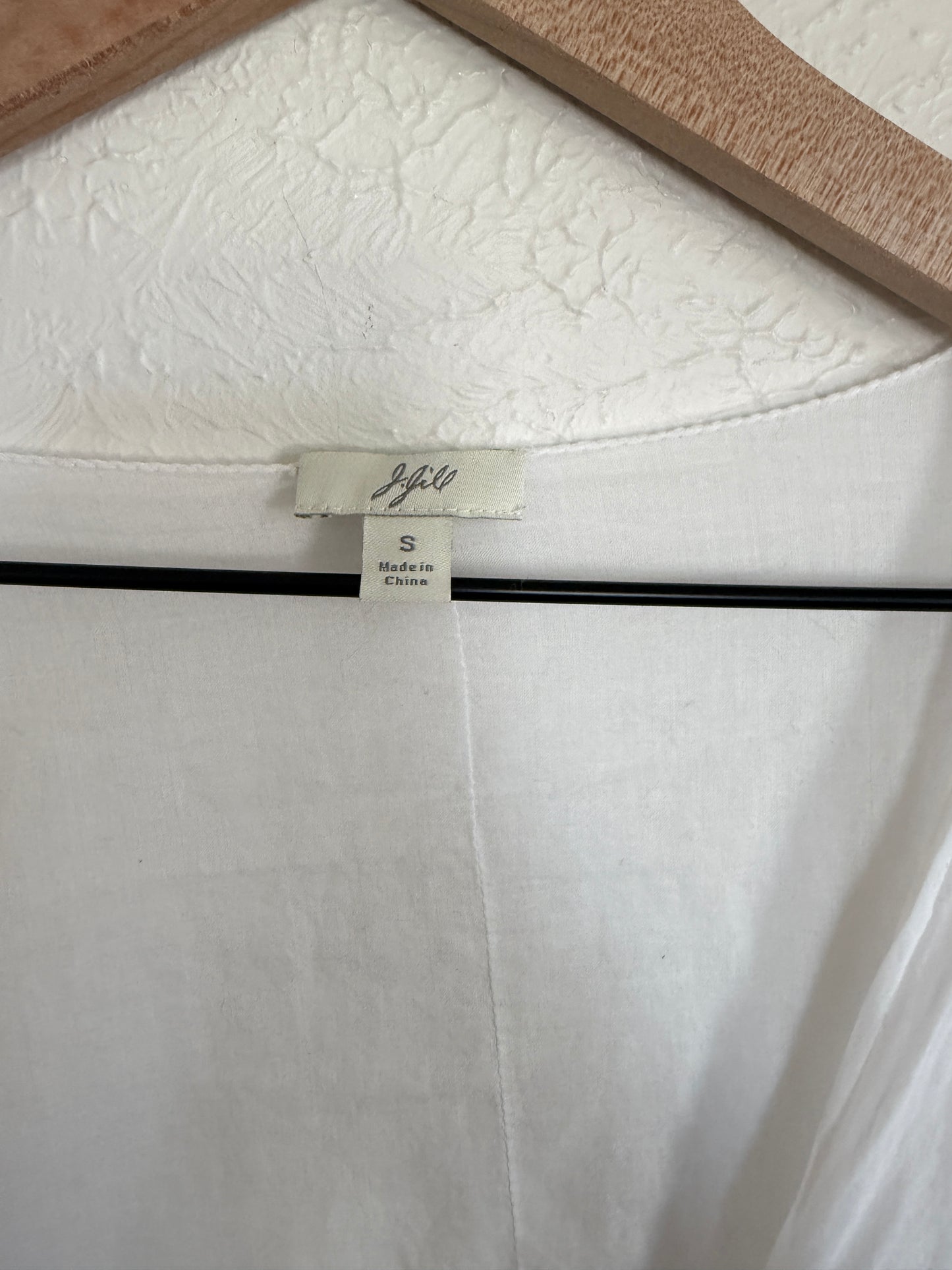 J Jill Embroidered Wrap Top (S)